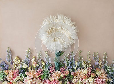 Lovely flower background for newborn baby, concept of newborn ba Stock Photo