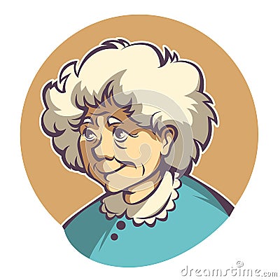 Lovely granny Vector Illustration