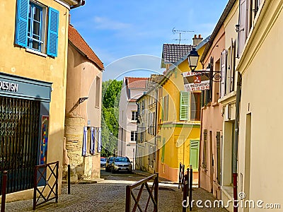 A beautiful relaxing town just outside of Paris Editorial Stock Photo