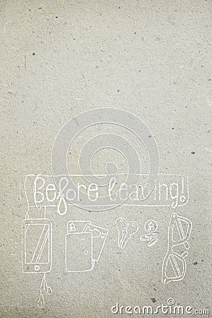 Lovely handwriting warning sign in white color on recycle paper Stock Photo