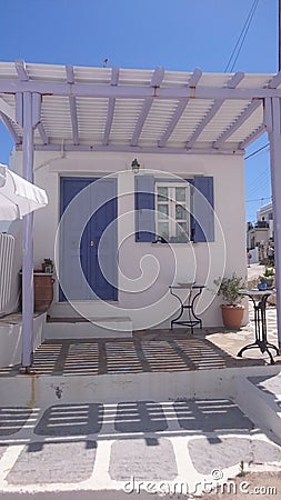 Lovely houses in the island Paros Stock Photo