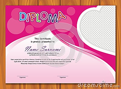 Lovely Kid Diploma - Certificate Stock Photo