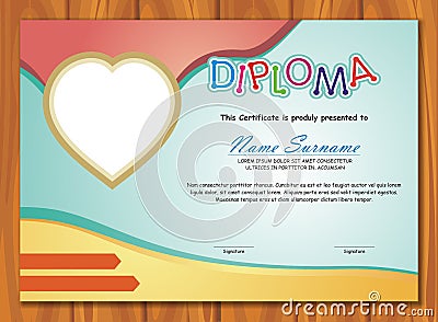 Lovely Kid Diploma - Certificate Stock Photo