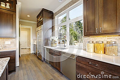 Lovely kitchen with high-end appliances Stock Photo