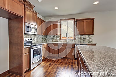 Lovely kitchen with nice counters. Stock Photo