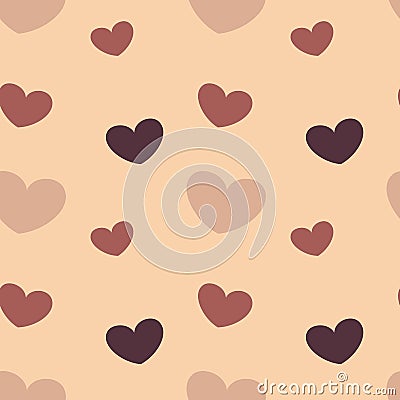 Lovely pastel heart valentine romantic seamless pattern illustration background Cartoon Illustration