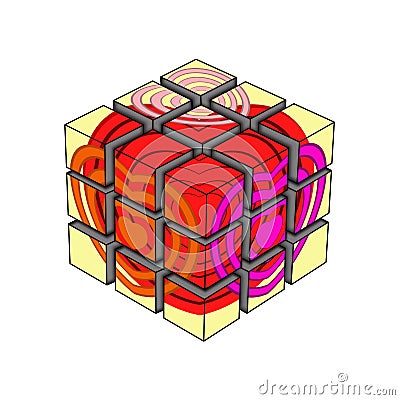 LOVELY RUBIKS CUBE Editorial Stock Photo