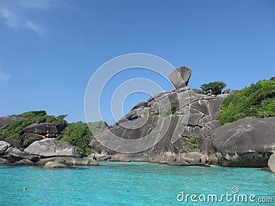 Lovely scenery at Similan Island near Khao Lak in Thailand Stock Photo