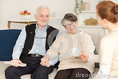 Lovely senior couple people Stock Photo