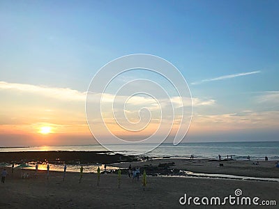 Lovely sunrise ocean scene Stock Photo