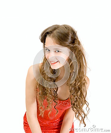 Lovely teen smile girl Stock Photo