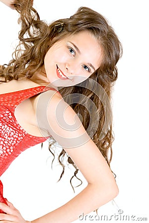 Lovely teen smile girl Stock Photo