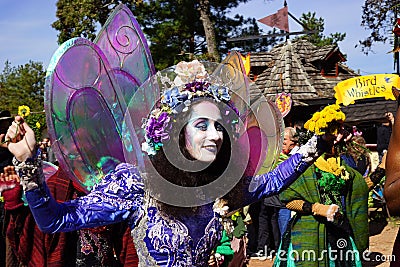 Lovely Texas Renaissance Fair woodland fairy Editorial Stock Photo