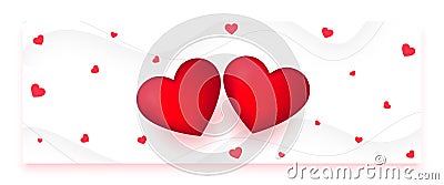 lovely valentines day wishes banner for social media post Vector Illustration