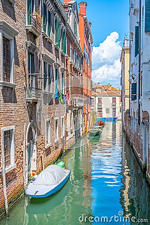 Lovely Venetian nook on sunny summer day Stock Photo