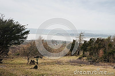 lovely view from arnside knott Stock Photo