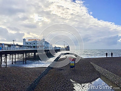Lovely view of Brighton Pier resort Editorial Stock Photo