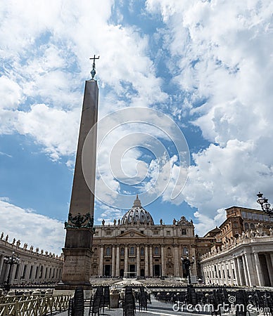 Lovely view to vatican cathedral st peter`s basilica rome Editorial Stock Photo
