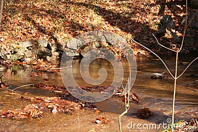 La nature en automne au quÃ©bec / Lovely waterfall Stock Photo