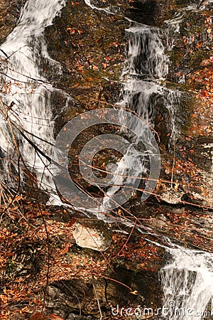 La nature en automne au quÃ©bec / Lovely waterfall Stock Photo