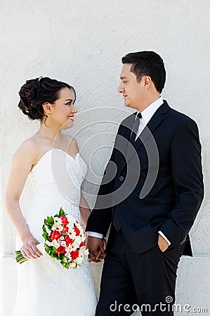 Lovely wedding couple Stock Photo