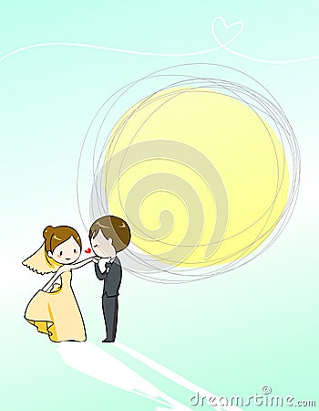 Lovely wedding invitation Vector Illustration