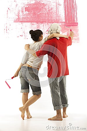 Lovely workers Stock Photo