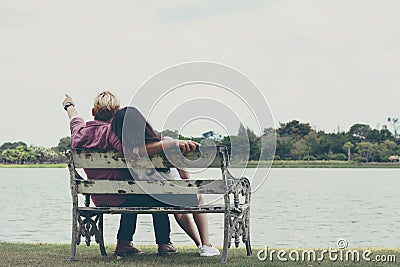 Lover fall in love together Stock Photo