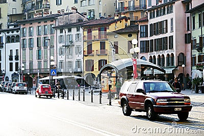 LOVERE, ITALY, 22 OCTOBER, 2018: Street scene in Lovere Editorial Stock Photo