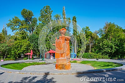 Lovers alley monnument at Victory park in Yerevan, Armenia Editorial Stock Photo