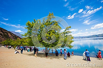 Lugu Lake Editorial Stock Photo