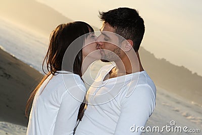 Lovers kissing Stock Photo