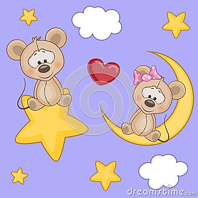 Lovers Mouse Vector Illustration