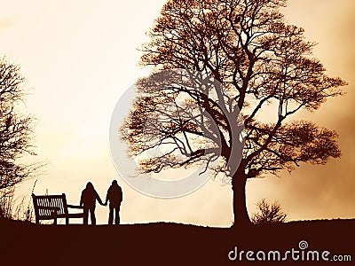 Lovers Walk Stock Photo