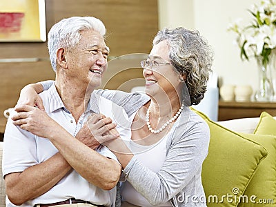 Loving asian couple Stock Photo