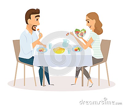 https://thumbs.dreamstime.com/x/loving-couple-eating-meal-kitchen-table-happy-man-women-sitting-healthy-lunch-home-restaurant-diner-family-85391240.jpg