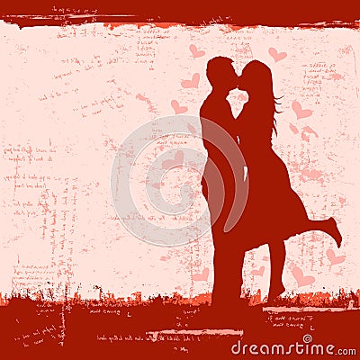 Loving Couple Vector Illustration