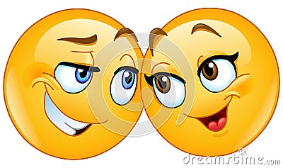 Loving emoticons Vector Illustration