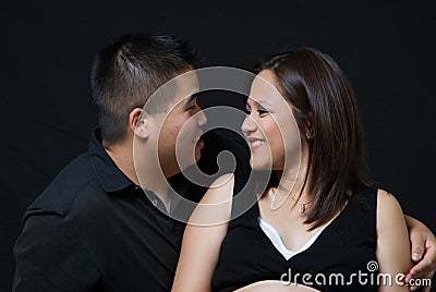 Loving expecting couple Stock Photo