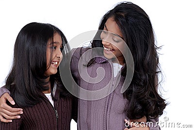 Loving indian girls Stock Photo