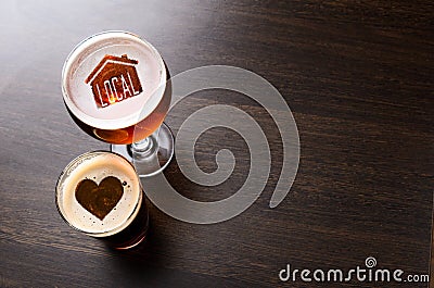 Loving local craft beer Stock Photo