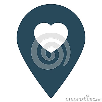 Loving map, date point Isolated Vector Icon which can be easily modified or edited Vector Illustration