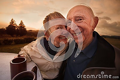Loving Mature Couple Smiling Stock Photo