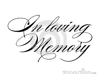 In loving memory Vector Illustration