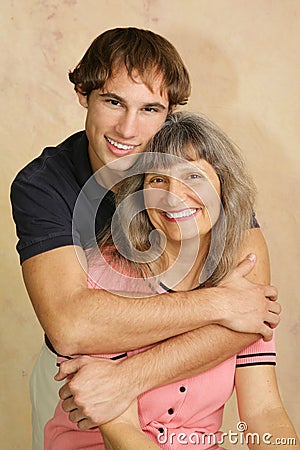 Loving Mom & Son Vertical Royalty-Free Stock Image | CartoonDealer.com