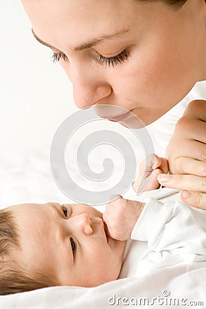 Loving mother with baby Stock Photo