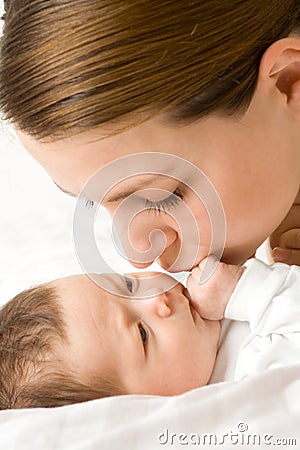 Loving mother with baby Stock Photo