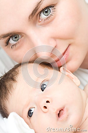 Loving mother with baby Stock Photo