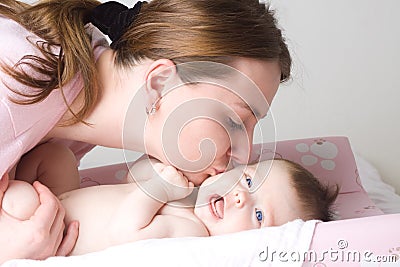 Loving mother with baby Stock Photo