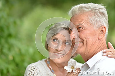 Loving older couple Stock Photo